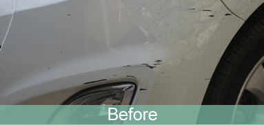 Hyundai bumper repair before
